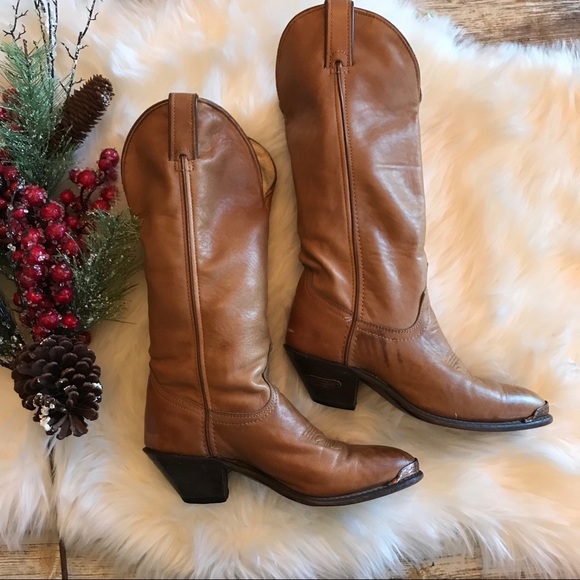 CODE WEST Shoes - Code West Vintage Distressed Soft Brown Leather Coastal Cowgirl Western Boots
